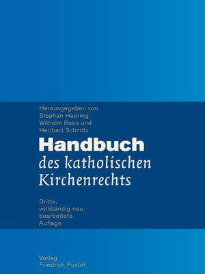 cover image of Handbuch des katholischen Kirchenrechts